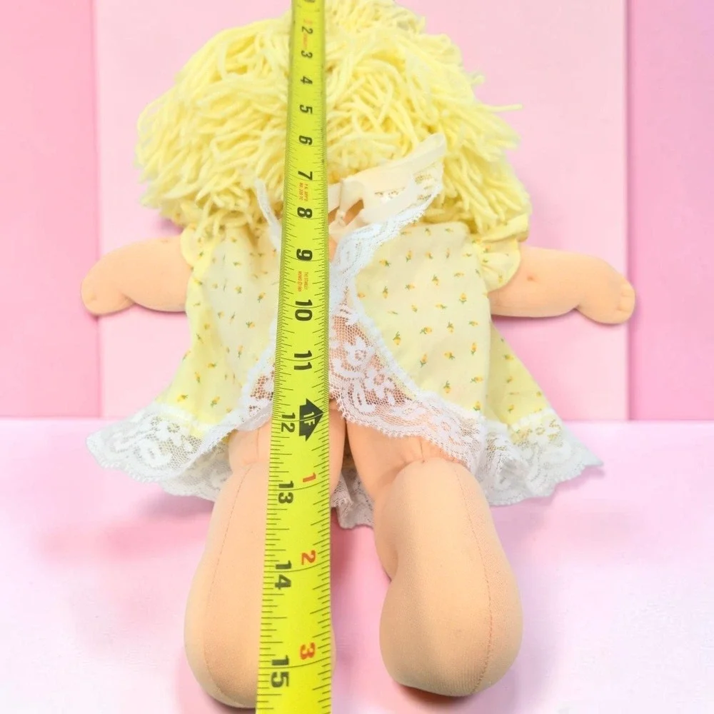 VTG 90s Hasbro Cabbage Patch Kid Doll 1990 1st Ed Blonde Yarn Hair Blue Eyes CPK